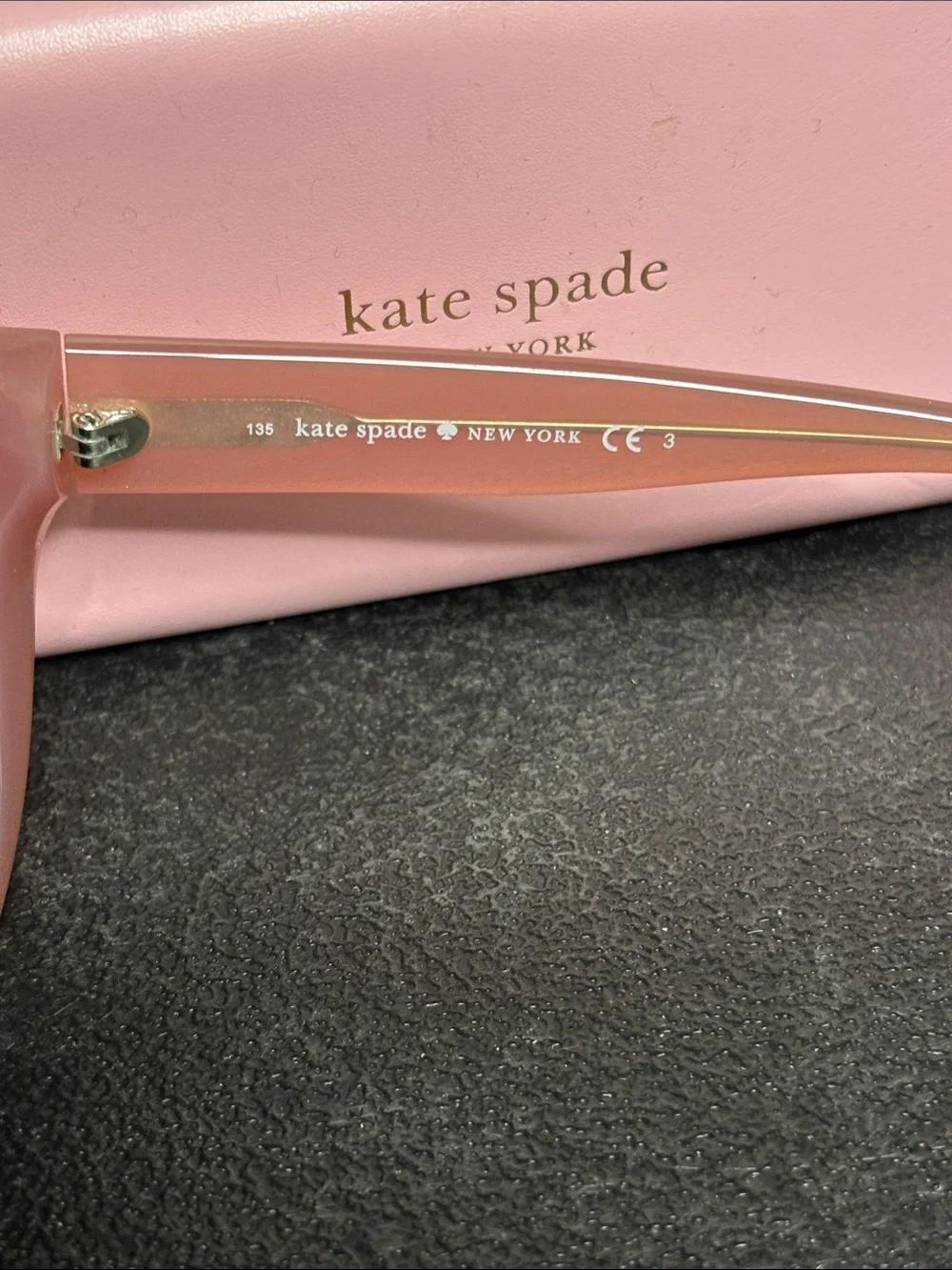 kate spade Blush Pink Sherrie Round Acetate Sunglasses Gradient Lenses in Box